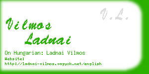 vilmos ladnai business card